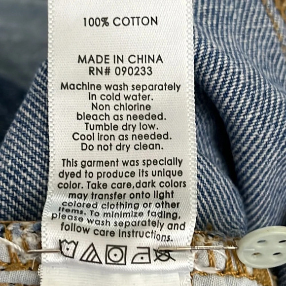 PacSun Two Tone Cotton Mom Jeans - Size 26 - Picture 8 of 9